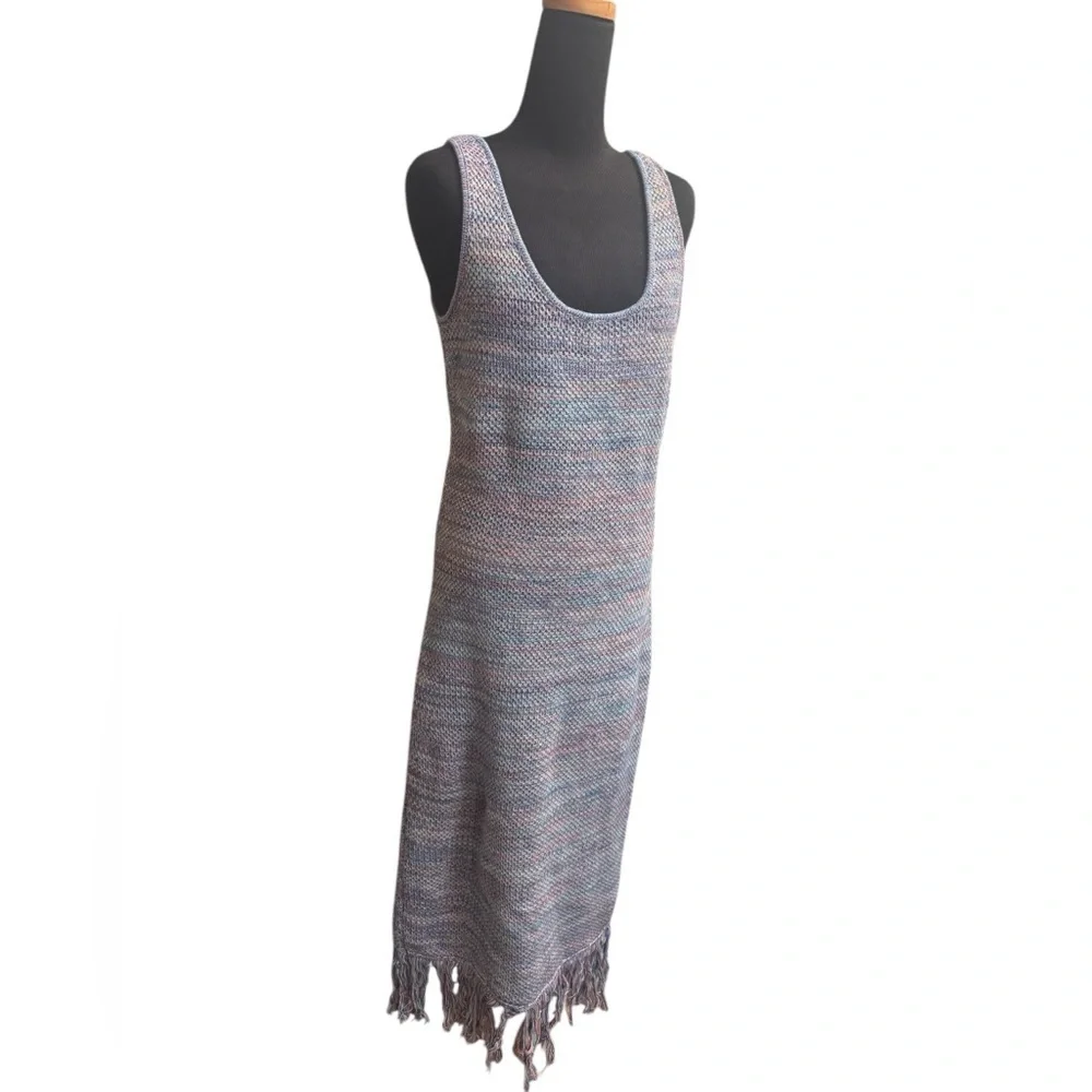 FUTURE COLLECTIVE ALANI NOELLE Crochet Fringe Dress Boho Sleeveless SZ SM Swim - Picture 8 of 17